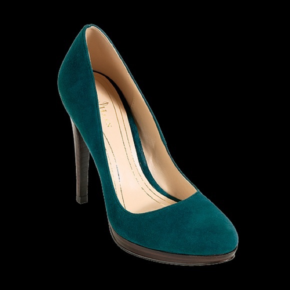 Cole Haan Nike Air Suede Teal Heel - Picture 2 of 3